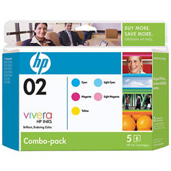 HP 02 Inkjet Print Cartridge Color Combo Pack