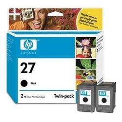 HP (Hewlett-Packard) HP 27 Black Twinpack Ink Cartridge For Fax 1240 - Black