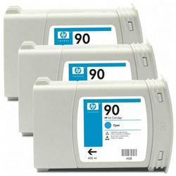 HEWLETT PACKARD - INK SAP HP 90 Cyan 3-Ink Cartridge Multi pack - Cyan