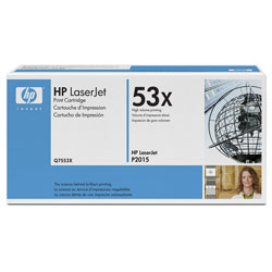 HEWLETT PACKARD - LASER JET TONERS HP Black Toner Cartridge For P2015 Series Printers - Black (Q7553X)