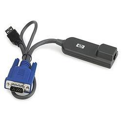 HEWLETT PACKARD HP CAT5 KVM Interface Adapter - RJ-45 Female to 15-pin HD-15 Male, 2 x 6-pin mini-DIN (PS/2) Male