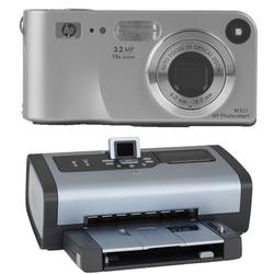 HP M307 3.2 Megapixel Digital Camera and 7Photosmart 7760 Inkjet Photo Printer Bundle