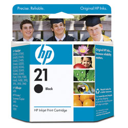 HEWLETT PACKARD - INK SAP HP No. 21 Black Ink Cartridge - Black