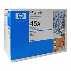 HEWLETT PACKARD - LASER JET TONERS HP No. 45A Black Toner Cartridge For LaserJet 4345 and M4345 Series MFP - Black