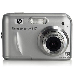 HEWLETT PACKARD - DESK JETS HP Photosmart M447 5 Megapixel Digital Camera with 5x Optical Zoom