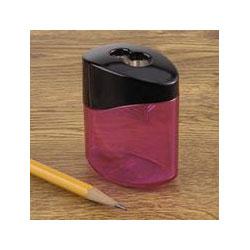 J.S. Staedtler, Inc. Handheld Two-Hole Pencil/Crayon Sharpener, Assorted Translucent Colors (STD512300SBK)