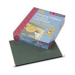 Smead Manufacturing Co. Hanging File Folders with Pocket, 2 Expansion, Letter, No Tabs, Green, 25/Box (SMD64410)