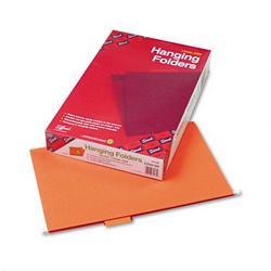 Smead Manufacturing Co. Hanging Folders, Recycled, Legal, Orange, Color-Matched 1/5 Cut Tabs, 25/Box (SMD64165)