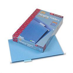 Smead Manufacturing Co. Hanging Folders, Recycled, Legal Size, Blue, Color-Matched 1/5 Cut Tabs, 25/Box (SMD64160)