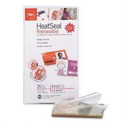 Quartet Manufacturing. Co. HeatSeal® Retrievable™ Premium Laminating Pouches, ID Badge Size, 25/Pack (GBC3747283)