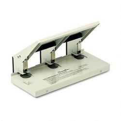 Swingline/Acco Brands Inc. Heavy-Duty 75-Sheet 3-Hole High-Capacity Punch, 9/32 Dia., Putty/Gray Handle (SWI74550)