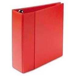 Avery-Dennison Heavy-Duty Vinyl EZD® Ring Reference Binder, 4 Capacity, Red (AVE79584)