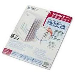 C-Line Products, Inc. Heavy-Gauge Clear Poly Sheet Protector Set with 5 Clear Index Tabs & Inserts (CLI05557)