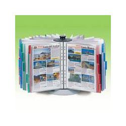 Duarable Office Products Corp. High-Capacity Rotary Display System, 50 color tabs inserts, 50 panels/100 sheets (DBL5655)