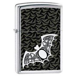 Zippo High Polish Chrome, Flocking Bats