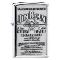 Zippo High Polish Chrome, Jim Beam Label