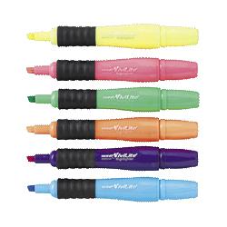 Integra Highlighters, Rubber Grip, Chisel Tip, 6-Color Set (ITA30097)