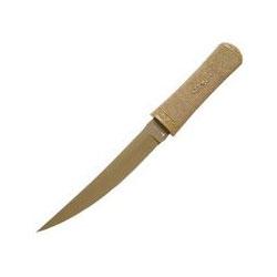 Columbia River Knife & Tool Hissatsu, Tan Ti Nitride Blade, Plain