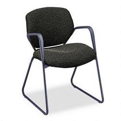 HON Hon 6216BW19T Resolution Sled Base Guest Chair, 6200 Series, Iron Fabric With Black Frame