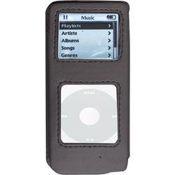 I-Tec Ultimate Leather Case for iPod Video - Slide Insert - Belt Clip, Wrist Strap - Leather - Black