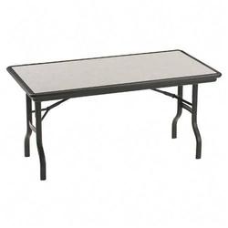 Iceberg Enterprises ICEBERG Indestruc Table Rectangle Folding Table - Rectangle - 29 x 60 x 30 - Resinite - Granite Inlay