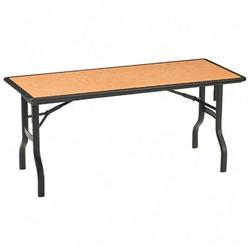 Iceberg Enterprises ICEBERG Indestruc Table Rectangle Folding Table - Rectangle - 29 x 60 x 30 - Resinite - Oak Inlay