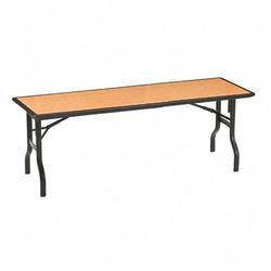 Iceberg Enterprises ICEBERG Indestruc Table Rectangle Folding Table - Rectangle - 29 x 72 x 30 - Resinite - Oak Inlay