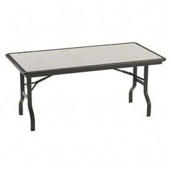 Iceberg Enterprises ICEBERG Indestruc Table Rectangle Folding Table - Rectangle - 29 x 96 x 30 - Resinite - Granite Inlay