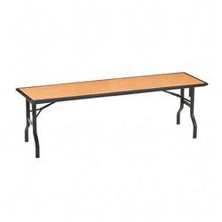 Iceberg Enterprises ICEBERG Indestruc Table Rectangle Folding Table - Rectangle - 29 x 96 x 30 - Resinite - Oak Inlay