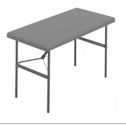 Iceberg Enterprises ICEBERG Indestruc Table Too Folding Table - Rectangle - 29 x 48 x 24 - Steel, Polyethylene - Gray Legs, Charcoal Top
