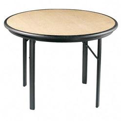 Iceberg Enterprises ICEBERG IndestrucTable Round Folding Table - Round - 29 - 42 - Resinite - Oak