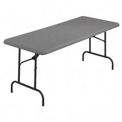 Iceberg Enterprises ICEBERG IndestrucTable Too Folding Table - Rectangle - 29 x 60 x 29 - Steel, Resinite - Gray Legs, Charcoal