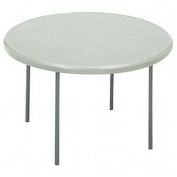 Iceberg Enterprises ICEBERG IndestructTable Too Round Folding Table - Round - 29 - 60 - Steel - Gray, Platinum