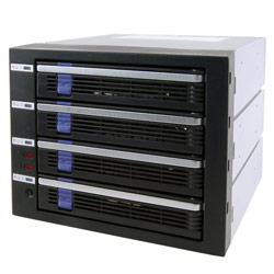 Icy Dock ICY DOCK MB454SPF-B 4 in 3 Multi Bay SATA I/II Aluminum Internal RAID Backplane Module - Black