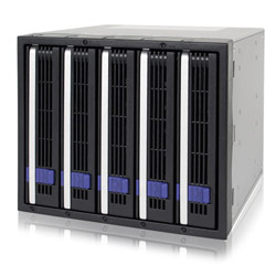 Icy Dock ICY DOCK MB455SPF-B 5 in 3 Multi Bay SATA I/II Aluminum Internal RAID Backplane Module - Black