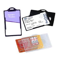 Baumgarten's ID Card Holder,Vertical,3-3/8 x2-1/8 ,25/Pack, Black (BAU68320)