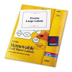 Avery-Dennison ID Laser Label,Full Sheet,8-1/2 x11 ,25/Pack,White (AVE06465)