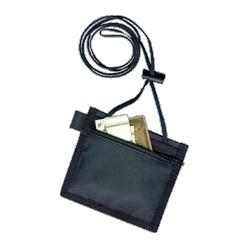 Baumgarten's ID Neck Pouch,Horizontal,Adjustable 48 Cord,4 x2-1/4 ,Black (BAU55110)