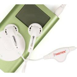 PTC INSTEN - 3.5mm Stereo Headset w/ Volume Control, White, for iPod, MP3,