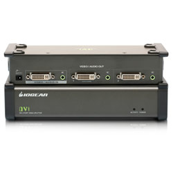 IOGEAR GVS162W6 2-Port DVI VGA Splitter - 2 x DVI-I Monitor - 1600 x 1200