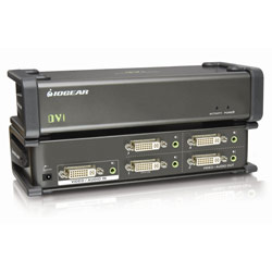 IOGEAR GVS164W6 4-Port DVI VGA Splitter - 4 x DVI-I Monitor - 1600 x 1200