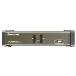 IOGEAR MiniView GCS1742 2-Port Dual View KVM Switch - 2 x 1 - 2 x SPHD-15 Video/USB, 2 x SPHD-15 Audio/Video