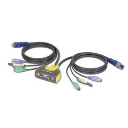 IOGEAR MiniView Micro Audio 2-Port KVM Switch - 2 x 1 - 2 x mini-DIN (PS/2) Keyboard, 2 x mini-DIN (PS/2) Mouse, 2 x HD-15 Video