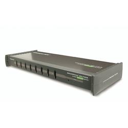 IOGEAR MiniView Ultra 8-Port KVM Switch - 8 x 1 - 8 x mini-DIN (PS/2) Keyboard, 8 x mini-DIN (PS/2) Mouse, 8 x HD-15 Monitor - 1U - Rack-mountable
