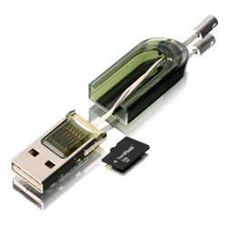 IOGEAR Pocket Card Reader and Writer - microSD - USB