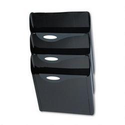 RubberMaid Im ge® Hot File® 3-Pocket Wall System with Labels/Holders, Letter, Black (RUB18601)