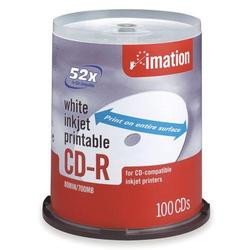 IMATION CORPORATION Imation 100pk CD-R 52x 700MB 8Min - Thermal Printable Silver Spindle
