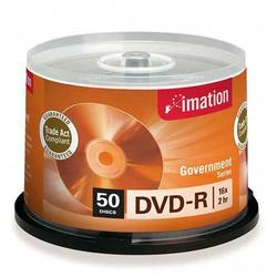 IMATION ENTERPRISES CORP Imation Government Series 16x DVD-R Media - 4.7GB - 50 Pack