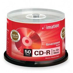 IMATION ENTERPRISES CORP Imation Government Series 52x CD-R Media - 700MB - 50 Pack