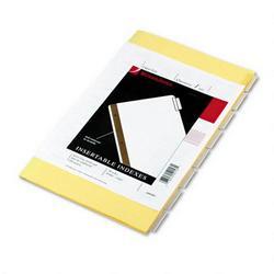 Wilson Jones/Acco Brands Inc. Insertable Tab Index, Gold Reinforced, 14 x 8-1/2, Buff, 8 Clear Tabs, 1 Set (WLJ54153)